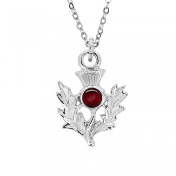 Birthstone Thistle Pendant