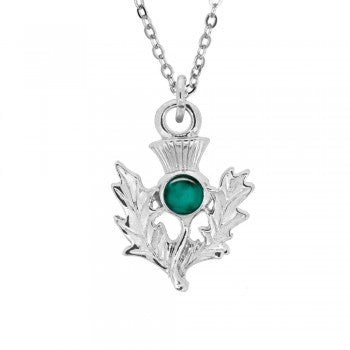 Birthstone Thistle Pendant